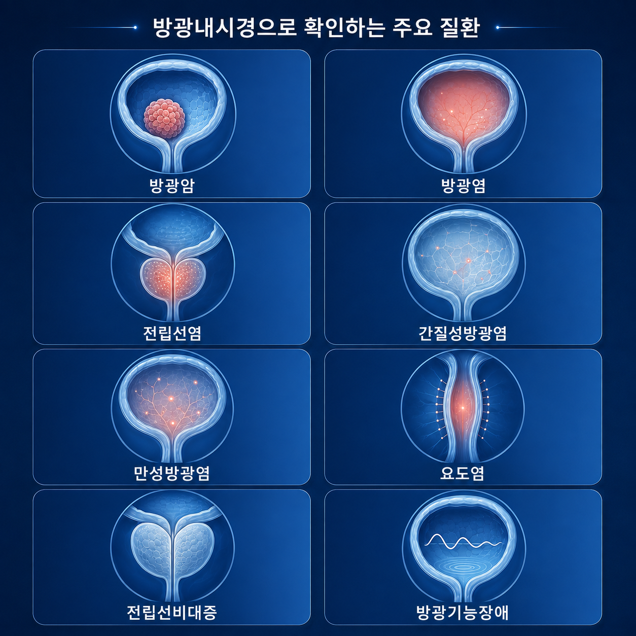 방광내시경으로 확인하는 주요 질환 안내 이미지
